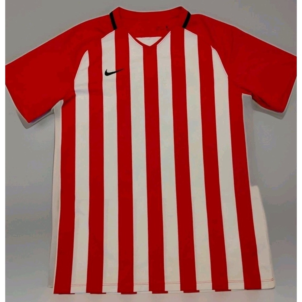 Nike Men Striped Division II Red White Chivas  Soccer Jersey Size Large A1‎